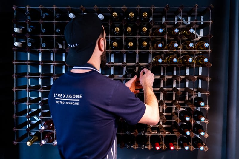 L'Hexagone Bistro Francais wine selection