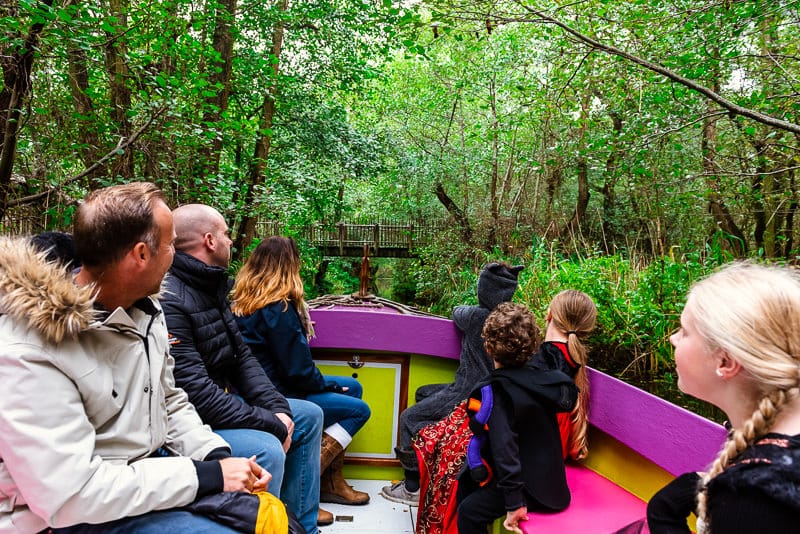 Family on the Dismal Dyke at Bewilderwood treetop adventure park